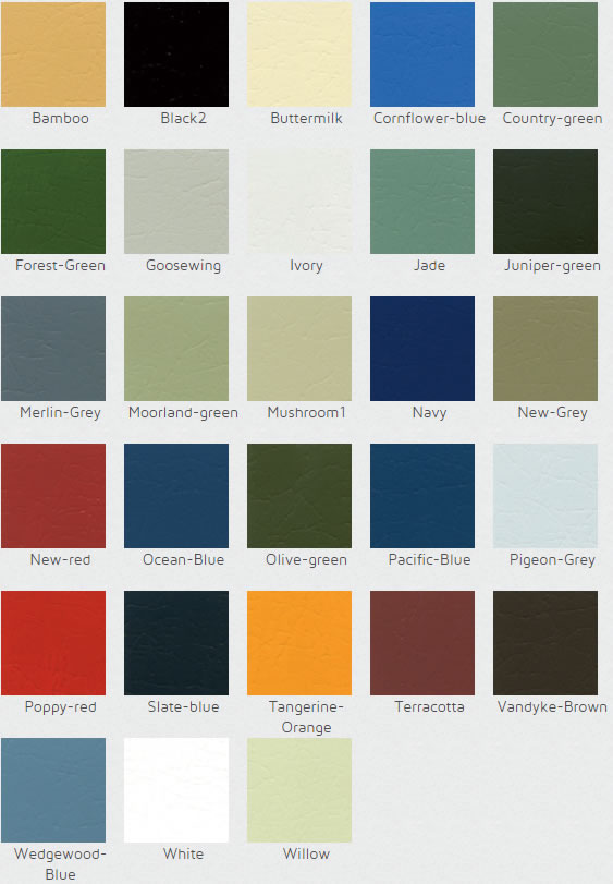 garage colour-chart